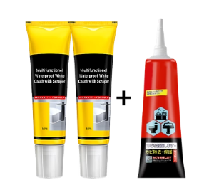 ✨Buy 2 Get 1 Free✨Multifunctional Waterproof White Caulk with Scraper
