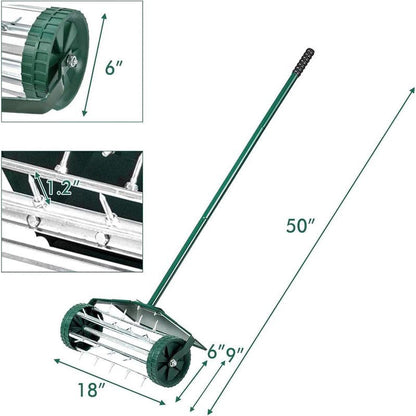 ⏳Limited-time 50% off⏰Rolling Lawn Aerator with Handle🏡🌱
